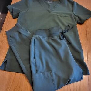 Mandala Olive Green Scrub Set